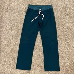 Figs Caribbean blue Livingston pants small petite